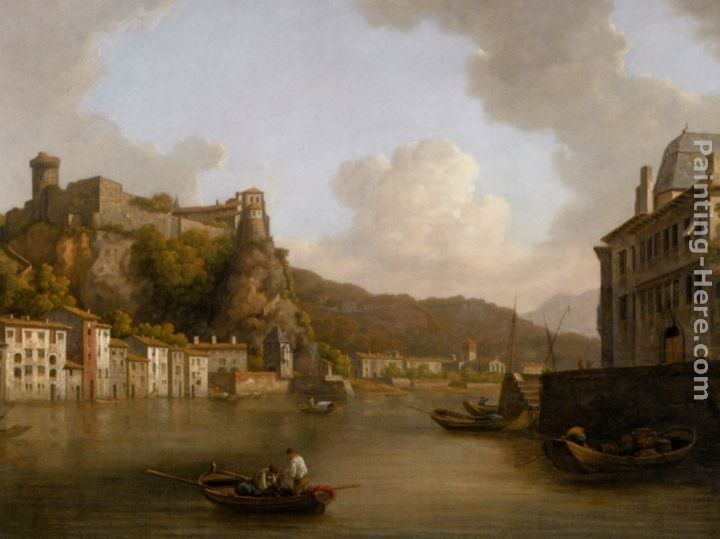 William Marlow View of the Chateau de Pierre Encise on the Rhone Lyon